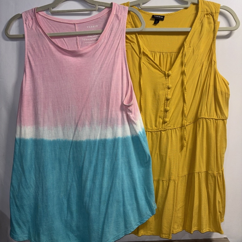 Torrid 1 Womens tank tops sleeveless tops Lot Of 2 Dress Casual Summer Spring